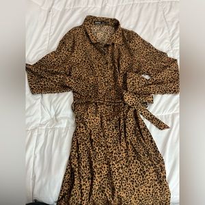 Boohoo leopard print dress
